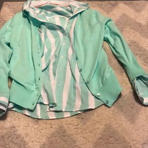 Crown and Ivy button up and cardigan